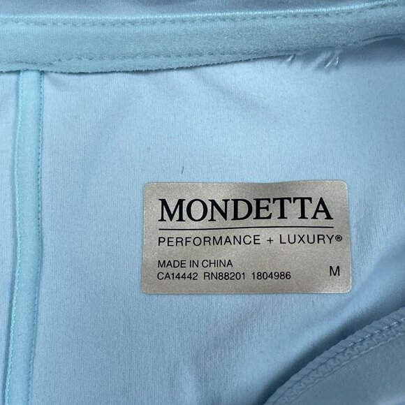Mondetta Womens Active Long Sleeve Top M Light Blue Recycled Nylon NWT 6580 - Picture 3 of 8